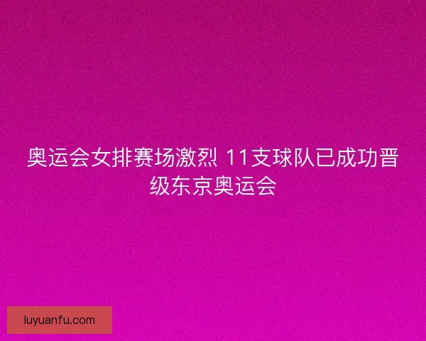 奥运会女排赛场激烈 11支球队已成功晋级东京奥运会